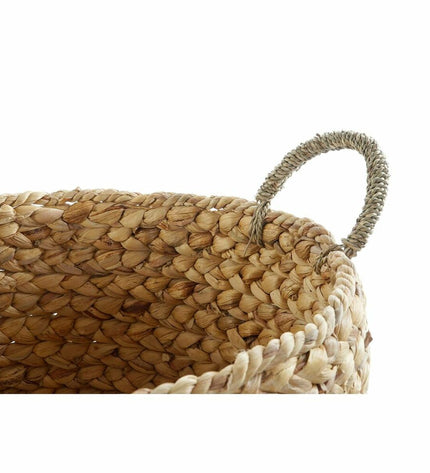 DKD Home Decor basket spelset with two natural brown rattan baskets for home organization and storage.