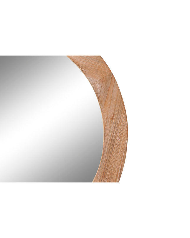 DKD Home Decor Bruin Natuurlijk Alpino wall mirror, 66x5x66 cm, with a natural wood finish and stylish frame for home decor.