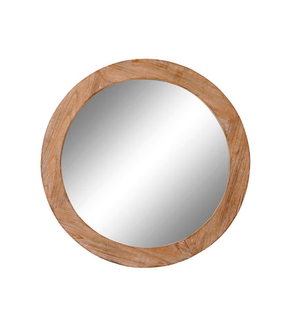 DKD Home Decor Bruin Natuurlijk Alpino wall mirror with wooden frame, 66x5x66 cm, suitable for home decor and interior design.