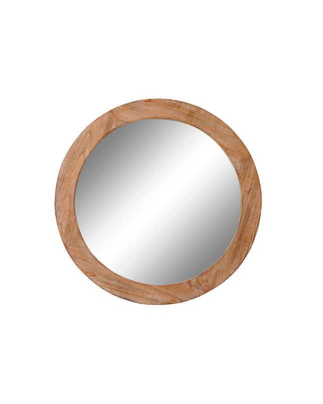 DKD Home Decor Bruin Natuurlijk Alpino wall mirror with wooden frame, 66x5x66 cm, suitable for home decor and interior design.