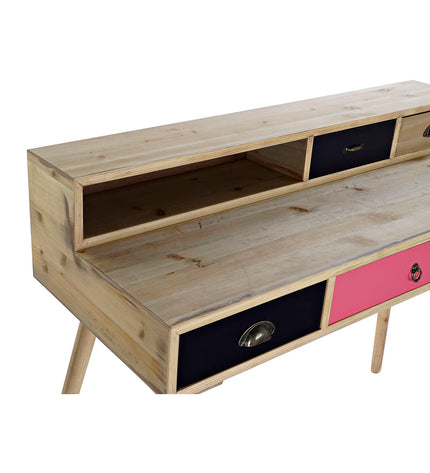 DKD Home Decor wooden MDF bureau with clean lines, measuring 120x50x98.5 cm, suitable for home office or living room decor.