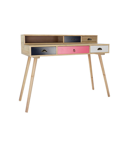 DKD Home Decor wood MDF bureau with sleek design, measuring 120x50x98.5 cm, ideal for home decor and furniture.