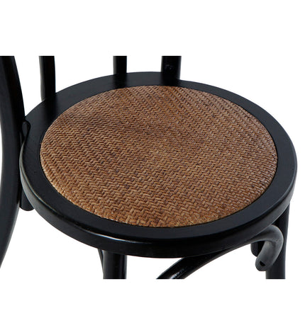 Black multicolour kitchen chair by DKD Home Decor with a contemporary design, measuring 43 x 44 x 89 cm.