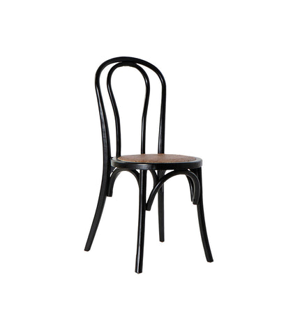 Black DKD Home Decor kitchen chair with multicolour accents, measuring 43x44x89 cm, suitable for home and cooking spaces.