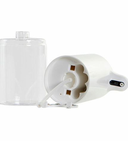 DKD Home Decor automatic soap dispenser with sensor, white transparent plastic, 320 ml, suitable for bathroom and kitchen use.