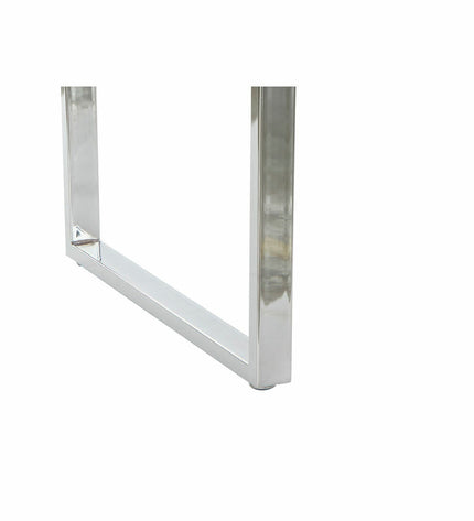 DKD Home Decor bureau with white zinc-colored metal frame and wooden MDF surface, measuring 120 x 55 x 76 cm.
