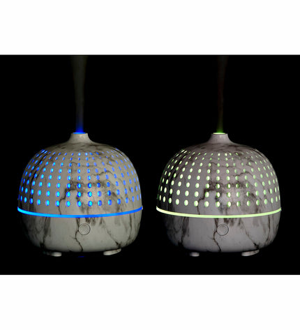 DKD Home Decor Aromaverstuiver bevochtiger with multicolored LED lights, Scandi style, 180 ml, for home decor and humidification.