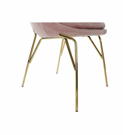 Pink and gold DKD Home Decor kitchen chair with a 60x60x85 cm frame, modern design, ideal for home and cooking spaces.