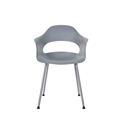Light gray DKD Home Decor chair with wooden legs, measuring 56x54x80 cm, in a modern home interior setting.
