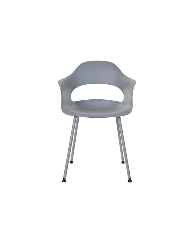 Light gray DKD Home Decor chair with wooden legs, measuring 56x54x80 cm, in a modern home interior setting.