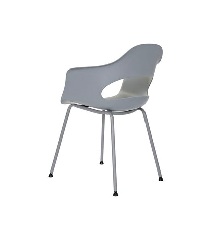 Light gray DKD Home Decor chair with wooden legs, measuring 56x54x80 cm, suitable for home and kitchen use.