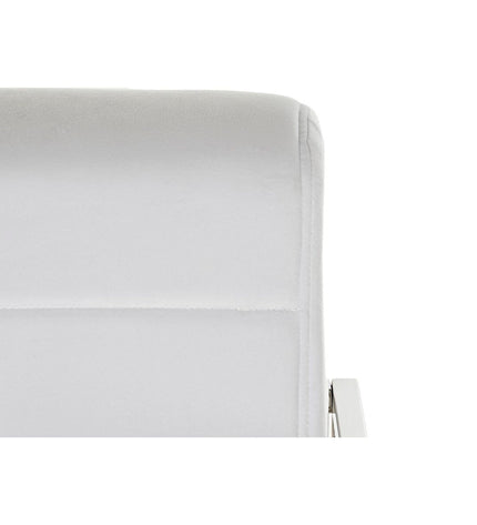 White DKD Home Decor polyester and steel chair measuring 56x68x92 cm, suitable for home and kitchen furniture.