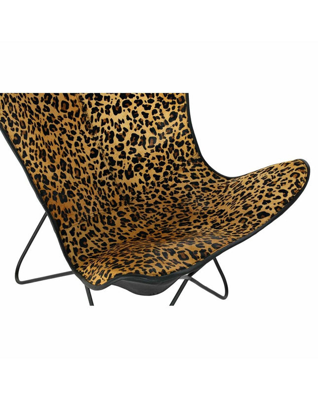 DKD Home Decor kitchen chair in brown and black with wooden legs, measuring 73 x 70 x 93 cm, suitable for home and kitchen use.