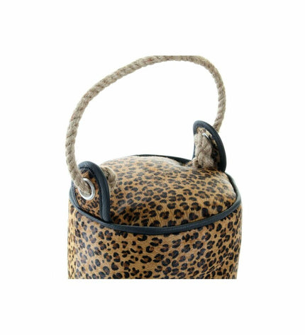 DKD Home Decor leopard doorstop, 19x19x19 cm, decorative house and kitchen accessory with a leopard print design.
