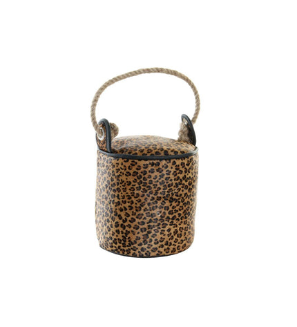 DKD Home Decor leopard door holder, 19x19x19 cm, decorative house accessory with leopard print design for home decor.