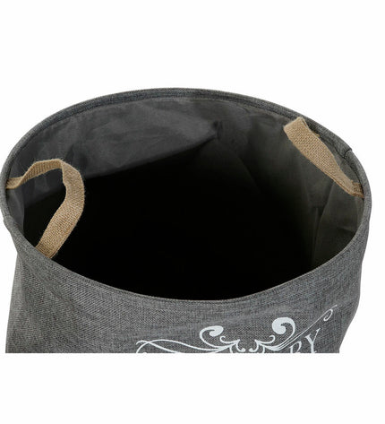 Set of three DKD Home Decor beige and gray storage baskets, 39x39x41 cm, made of light brown material for home organization.