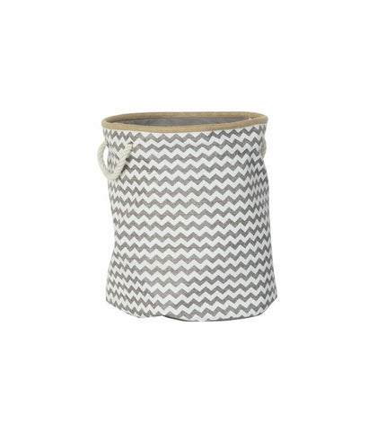 Decorative white and gray jute storage box by DKD Home Decor for home organization and kitchen decor.