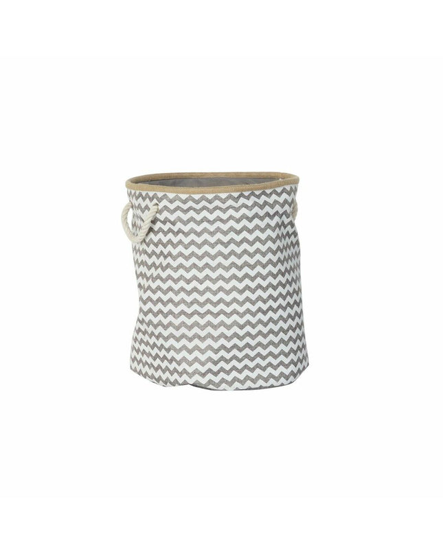 Decorative white and gray jute storage box by DKD Home Decor for home organization and kitchen decor.
