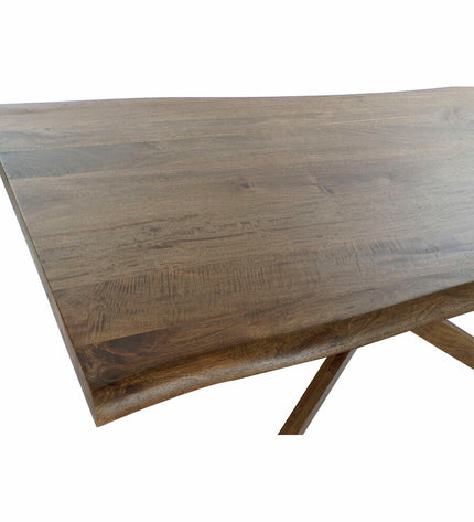 Dining table DKD Home Decor in natural walnut wood, measuring 180 x 86 x 76 cm, with a sleek rectangular surface.
