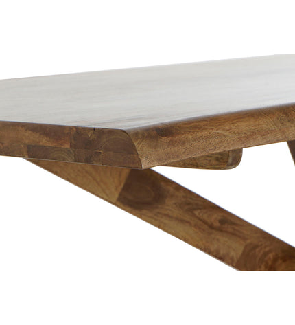 Rectangular dining table by DKD Home Decor in natural walnut finish, measuring 180x86x76 cm, with a sleek wooden surface.
