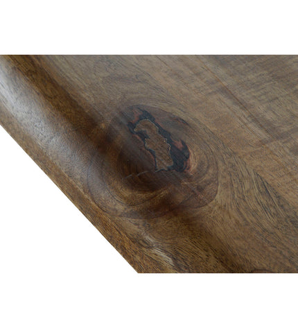 Wooden dining table by DKD Home Decor, 180cm long, natural walnut finish, sturdy rectangular design for home and kitchen use.