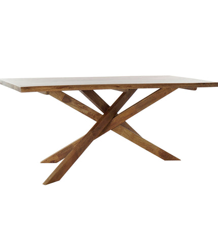 DKD Home Decor walnut dining table, 180x86x76 cm, natural wood finish, sturdy rectangular wooden table for home dining.
