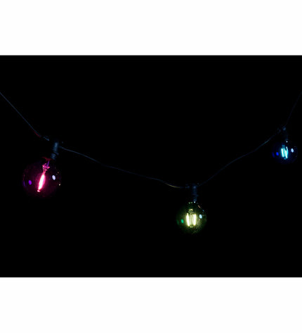 Multicolored LED light garland for outdoor garden decoration by DKD Home Decor, 850 cm long, perfect for outdoor lighting.