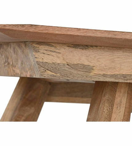 Rectangular dining table by DKD Home Decor with natural mango wood finish, measuring 180 x 90 x 76 cm for home and kitchen use.