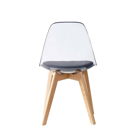 Black multicolour DKD Home Decor kitchen chair with natural wood finish, 30x40 cm seat, 54x47x81 cm dimensions, modern design.