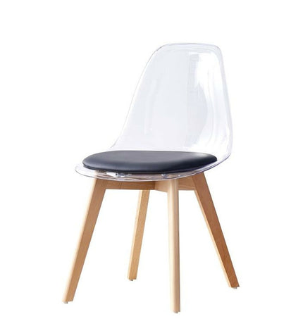 Black multicolor DKD Home Decor kitchen chair with natural accents, measuring 54 x 47 x 81 cm, suitable for home and cooking spaces.