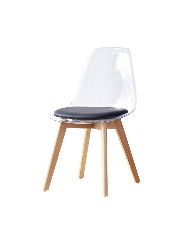 Black multicolor DKD Home Decor kitchen chair with natural accents, measuring 54 x 47 x 81 cm, suitable for home and cooking spaces.