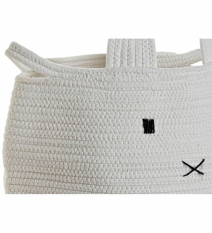 DKD Home Decor children's animal storage box, white, 35x35x49 cm, ideal for home organization and children's room decor