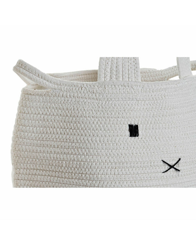 DKD Home Decor children's animal storage box, white, 35x35x49 cm, ideal for home organization and children's room decor