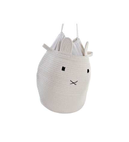 DKD Home Decor children's animal storage box, white, 35x35x49 cm, ideal for home decor and organization in kid's rooms