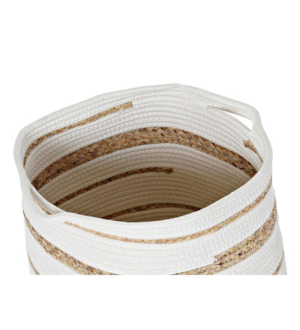 DKD Home Decor boho basket spelset in Zeegras, 36x36x34 cm, suitable for home decor and bathroom storage.