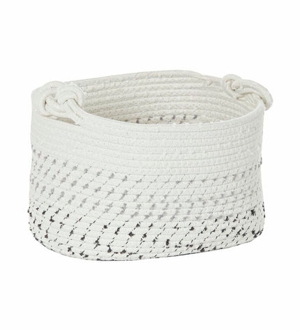 Boho-style DKD Home Decor basket spelset in natural woven material, measuring 36x36x33 cm, perfect for home and bathroom storage.