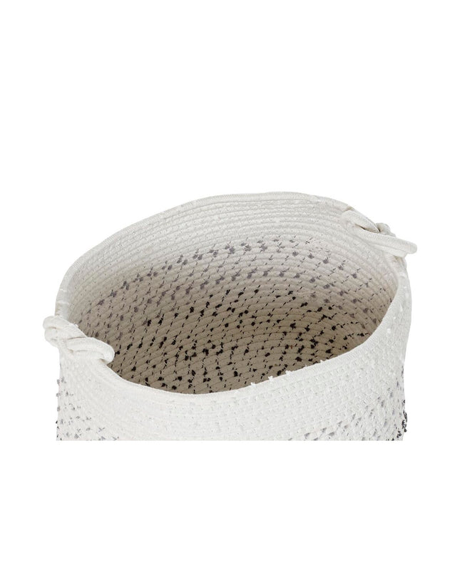 Boho-style DKD Home Decor basket spelset with handles, designed for home decor and bathroom storage, measuring 36x36x33 cm.