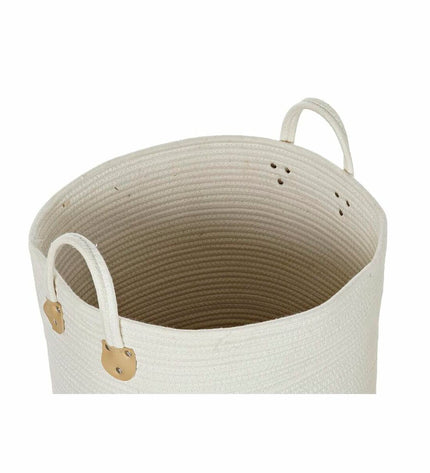 Two natural light gray wicker storage baskets by DKD Home Decor, ideal for home organization and kitchen storage.