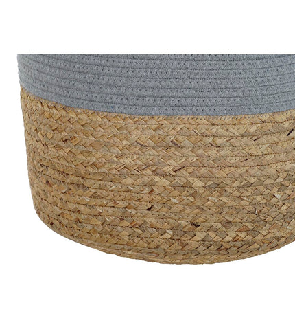 Set of two natural light gray woven baskets from DKD Home Decor, ideal for home organization and storage.