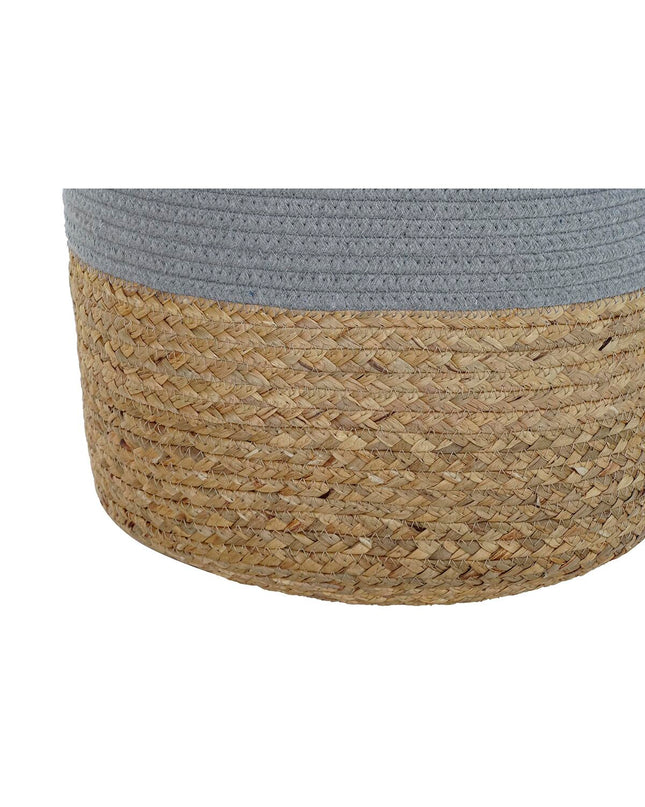 Set of two natural light gray woven baskets from DKD Home Decor, ideal for home organization and storage.