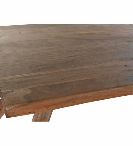 DKD Home Decor acacia wood dining table in natural brown finish, 200x90x77 cm, sturdy and stylish for home and kitchen use.