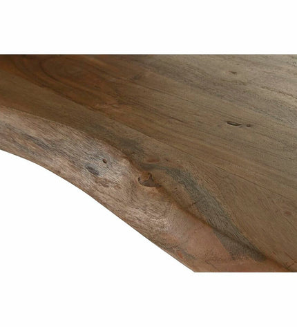 Rectangular brown acacia dining table by DKD Home Decor, natural wood finish, measuring 200 x 90 x 77 cm, for home and kitchen.