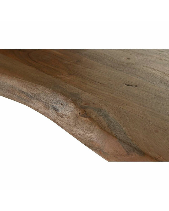 Rectangular brown acacia dining table by DKD Home Decor, natural wood finish, measuring 200 x 90 x 77 cm, for home and kitchen.