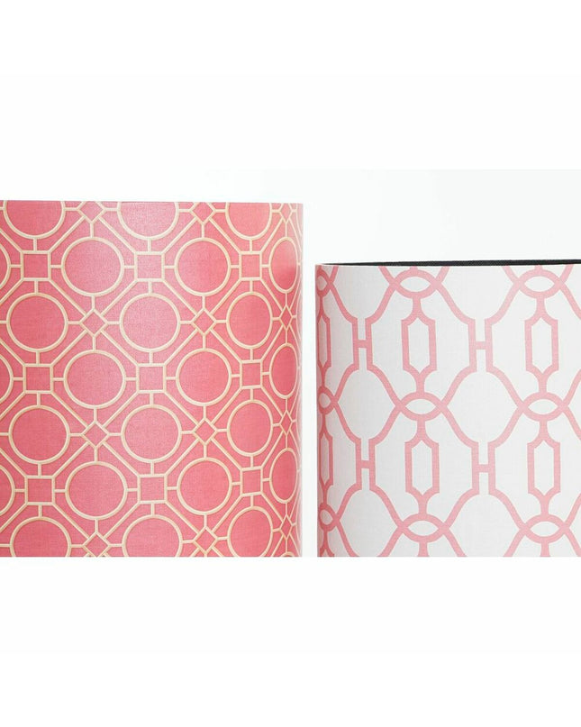 DKD Home Decor vintage white and orange wooden afvalemmer for home organization, featuring a canvas design.