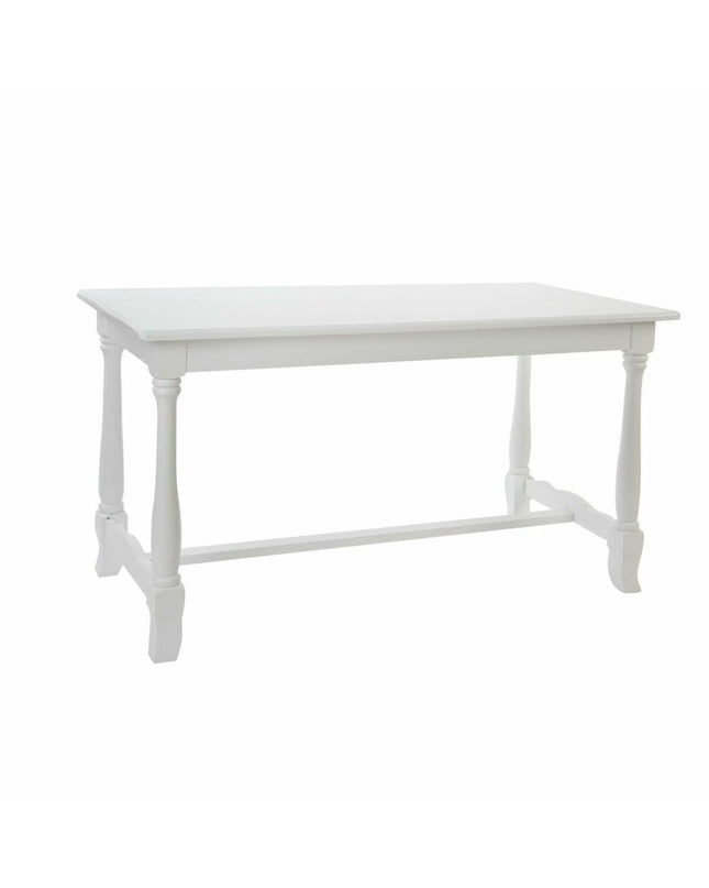 DKD Home Decor wooden dining table in white with 180x90x80 cm dimensions, suitable for home and kitchen dining spaces.