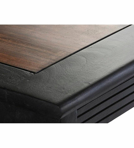 Dark brown DKD Home Decor acacia dining table with 180 x 90 cm surface and sturdy wooden legs, suitable for home dining spaces.