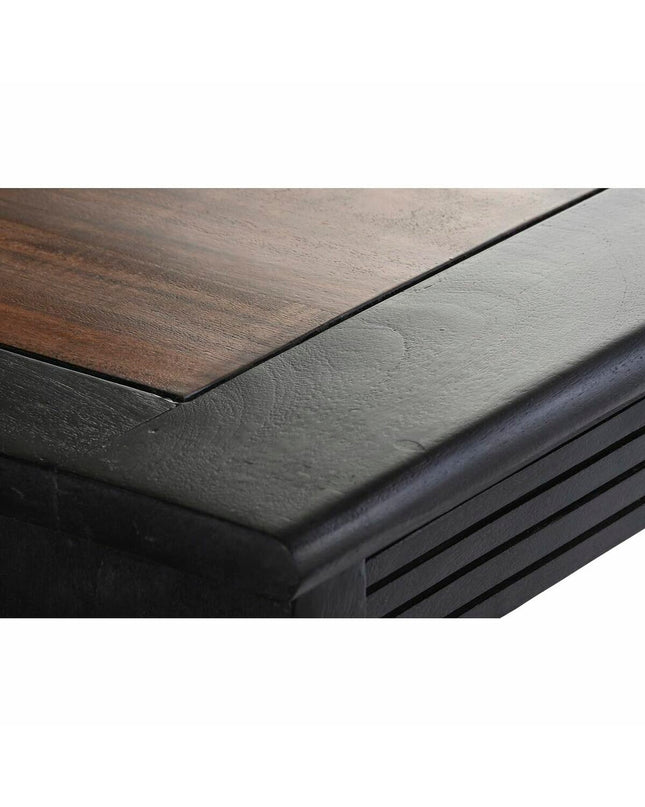 Dark brown DKD Home Decor acacia dining table with 180 x 90 cm surface and sturdy wooden legs, suitable for home dining spaces.