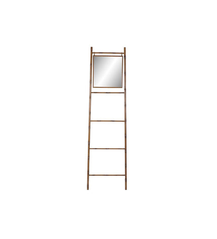DKD Home Decor free-standing towel rack in mustard yellow metal, 55 x 3 x 190 cm, suitable for bathroom and home decor.