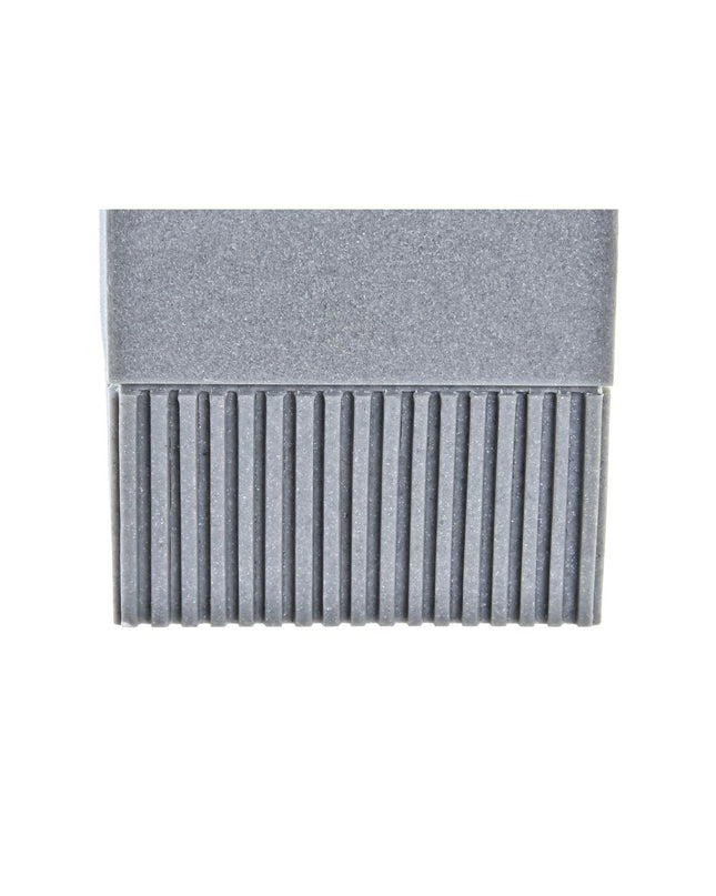 Gray DKD Home Decor soap dispenser for bathroom and kitchen, made of durable plastic with silver tone finish.