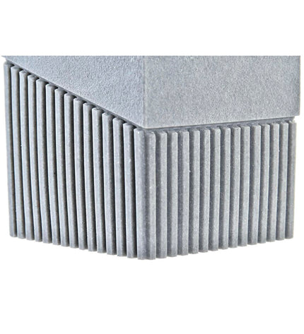 Gray DKD Home Decor toothbrush holder for bathroom, made of resin, measures 7.6 x 7.6 x 10 cm, designed for home and kitchen use.